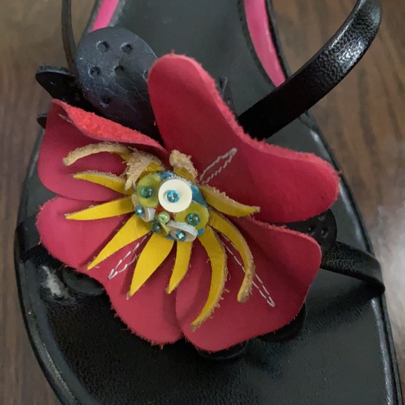 Made in Italy genuine leather wedge Sandals - Picture 8 of 8